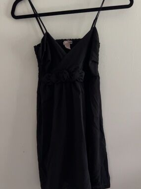 H&M Black Mini Dress with Spaghetti Straps